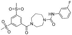 4-[3,5-BIS(METHYLSULFONYL)BENZOYL]-N-(3-FLUOROPHENYL)-1,4-DIAZEPANE-1-CARBOXAMIDE 结构式