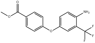 4-(4-氨基-3-(三氟甲基)苯氧基)苯甲酸甲酯 结构式