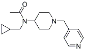 N-(CYCLOPROPYLMETHYL)-N-[1-(PYRIDIN-4-YLMETHYL)PIPERIDIN-4-YL]ACETAMIDE 结构式