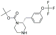 (R)-2-(3-TRIFLUOROMETHOXY-BENZYL)-PIPERAZINE-1-CARBOXYLIC ACID TERT-BUTYL ESTER 结构式