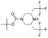 (3S,5R)-3,5-Bis-(2,2,2-trifluoro-ethyl)-piperazine-1-carboxylic acid tert-butyl ester 结构式