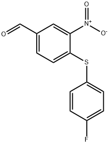 4-[(4-FLUOROPHENYL)SULFANYL]-3-NITROBENZENECARBALDEHYDE 结构式