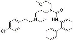 N'-BIPHENYL-2-YL-N-(1-[2-(4-CHLOROPHENYL)ETHYL]PIPERIDIN-4-YL)-N-(2-METHOXYETHYL)UREA 结构式