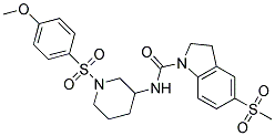 N-(1-[(4-METHOXYPHENYL)SULFONYL]PIPERIDIN-3-YL)-5-(METHYLSULFONYL)INDOLINE-1-CARBOXAMIDE 结构式