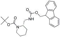 (S)-TERT-BUTYL-2((((9H-FLUOREN-9-YL)METHOXY)CARBONYLAMINO)METHYL)PIPERIDINE-1-CARBOXYLATE 结构式