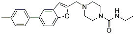 N-ETHYL-4-([5-(4-METHYLPHENYL)-1-BENZOFURAN-2-YL]METHYL)PIPERAZINE-1-CARBOXAMIDE 结构式