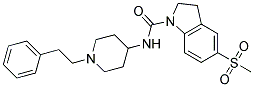 5-(METHYLSULFONYL)-N-[1-(2-PHENYLETHYL)PIPERIDIN-4-YL]INDOLINE-1-CARBOXAMIDE 结构式