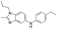 (4-Ethyl-phenyl)-(2-methyl-1-propyl-1H-benzoimidazol-5-yl)-amine 结构式