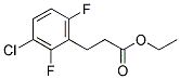 3-(3-CHLORO-2,6-DIFLUORO-PHENYL)-PROPIONIC ACID ETHYL ESTER 结构式