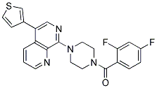 8-[4-(2,4-DIFLUOROBENZOYL)PIPERAZIN-1-YL]-5-(3-THIENYL)-1,7-NAPHTHYRIDINE 结构式