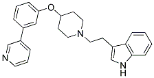 3-(2-[4-(3-PYRIDIN-3-YLPHENOXY)PIPERIDIN-1-YL]ETHYL)-1H-INDOLE 结构式