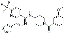 N-[1-(3-METHOXYBENZOYL)PIPERIDIN-4-YL]-8-(3-THIENYL)-2-(TRIFLUOROMETHYL)-1,6-NAPHTHYRIDIN-5-AMINE 结构式