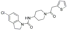 5-CHLORO-N-[1-(2-THIENYLACETYL)PIPERIDIN-4-YL]INDOLINE-1-CARBOXAMIDE 结构式