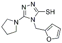 4-(2-FURYLMETHYL)-5-PYRROLIDIN-1-YL-4H-1,2,4-TRIAZOLE-3-THIOL 结构式