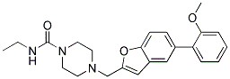 N-ETHYL-4-([5-(2-METHOXYPHENYL)-1-BENZOFURAN-2-YL]METHYL)PIPERAZINE-1-CARBOXAMIDE 结构式