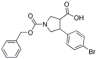 4-(4-BROMO-PHENYL)-PYRROLIDINE-1,3-DICARBOXYLIC ACID 1-BENZYL ESTER 结构式