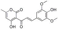 4-HYDROXY-3-[3-(4-HYDROXY-3,5-DIMETHOXYPHENYL)-1-OXO-2-PROPENYL]-6-METHYL-2H-PYRAN-2-ONE 结构式