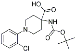 4-(tert-Butoxycarbonylamino)-1-(2-chlorophenyl)piperidine-4-carboxylic acid 结构式