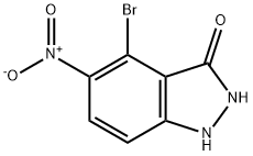 4-BROMO-3-HYDROXY-5-NITRO (1H)INDAZOLE 结构式