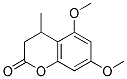 5,7-DIMETHOXY-4-METHYL-CHROMAN-2-ONE 结构式