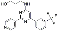 3-((2-PYRIDIN-4-YL-6-[3-(TRIFLUOROMETHYL)PHENYL]PYRIMIDIN-4-YL)AMINO)PROPAN-1-OL 结构式