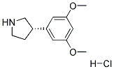 (S)-3-(3,5-DIMETHOXYPHENYL)PYRROLIDINE HYDROCHLORIDE 结构式