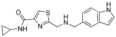 N-CYCLOPROPYL-2-([(1H-INDOL-5-YLMETHYL)AMINO]METHYL)-1,3-THIAZOLE-4-CARBOXAMIDE 结构式