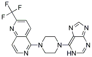 5-[4-(1H-PURIN-6-YL)PIPERAZIN-1-YL]-2-(TRIFLUOROMETHYL)-1,6-NAPHTHYRIDINE 结构式