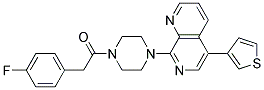 8-(4-[(4-FLUOROPHENYL)ACETYL]PIPERAZIN-1-YL)-5-(3-THIENYL)-1,7-NAPHTHYRIDINE 结构式