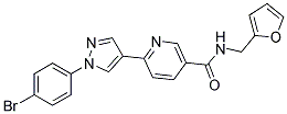 6-[1-(4-Bromophenyl)-1H-pyrazol-4-yl]-N-(2-furylmethyl)nicotinamide 结构式