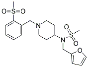 N-(2-FURYLMETHYL)-N-(1-[2-(METHYLSULFONYL)BENZYL]PIPERIDIN-4-YL)METHANESULFONAMIDE 结构式