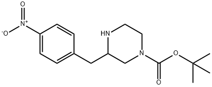 3-(4-NITRO-BENZYL)-PIPERAZINE-1-CARBOXYLIC ACID TERT-BUTYL ESTER 结构式