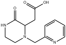 (3-OXO-1-PYRIDIN-2-YLMETHYL-PIPERAZIN-2-YL)-ACETIC ACID 结构式