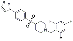 4-([4-(3-THIENYL)PHENYL]SULFONYL)-1-(2,4,6-TRIFLUOROBENZYL)PIPERIDINE 结构式