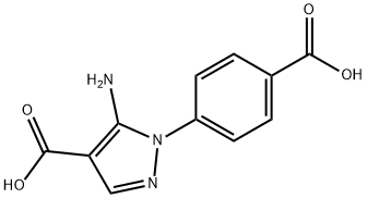 5-AMINO-1-(4-CARBOXY-PHENYL)-1H-PYRAZOLE-4-CARBOXYLIC ACID 结构式