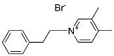 3,4-DIMETHYL-1-PHENETHYLPYRIDINIUM BROMIDE 结构式