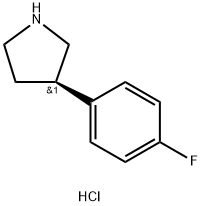 (R)-3-(4-氟苯基)吡咯烷盐酸盐 结构式