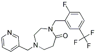 4-[2-FLUORO-5-(TRIFLUOROMETHYL)BENZYL]-1-(PYRIDIN-3-YLMETHYL)-1,4-DIAZEPAN-5-ONE 结构式
