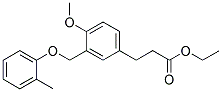 3-(4-METHOXY-3-O-TOLYLOXYMETHYL-PHENYL)-PROPIONIC ACID ETHYL ESTER 结构式