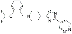 4-(5-(1-[2-(DIFLUOROMETHOXY)BENZYL]PIPERIDIN-4-YL)-1,2,4-OXADIAZOL-3-YL)PYRIDAZINE 结构式