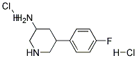 5-(4-Fluorophenyl)piperidin-3-amine dihydrochloride 结构式