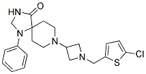8-(1-[(5-CHLORO-2-THIENYL)METHYL]AZETIDIN-3-YL)-1-PHENYL-1,3,8-TRIAZASPIRO[4.5]DECAN-4-ONE 结构式