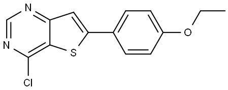 4-氯-6-(4-乙氧基-苯基)-噻吩并[3,2-D]嘧啶 结构式