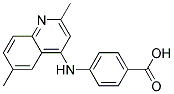 4-[(2,6-DIMETHYLQUINOLIN-4-YL)AMINO]BENZOIC ACID 结构式