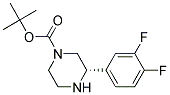 (S)-3-(3,4-DIFLUORO-PHENYL)-PIPERAZINE-1-CARBOXYLIC ACID TERT-BUTYL ESTER 结构式