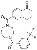 6-((4-[3-(TRIFLUOROMETHYL)BENZOYL]-1,4-DIAZEPAN-1-YL)CARBONYL)-3,4-DIHYDRONAPHTHALEN-1(2H)-ONE 结构式