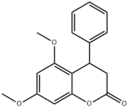 5,7-DIMETHOXY-4-PHENYL-CHROMAN-2-ONE 结构式