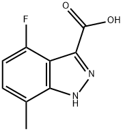 4-氟-7-甲基-1H-吲唑-3-羧酸 结构式