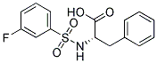 N-[(3-FLUOROPHENYL)SULFONYL]PHENYLALANINE 结构式