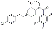 N-(1-[2-(4-CHLOROPHENYL)ETHYL]PIPERIDIN-4-YL)-2,4,5-TRIFLUORO-N-(2-METHOXYETHYL)BENZAMIDE 结构式